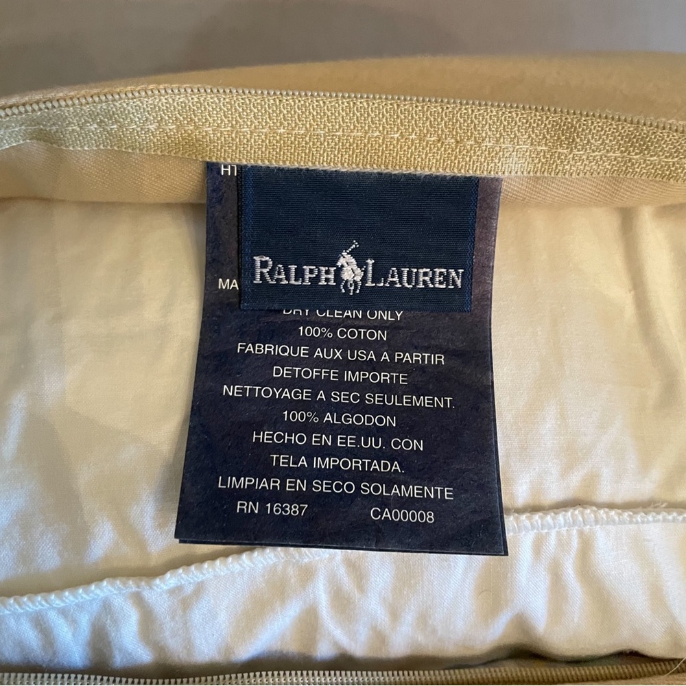 Ralph Lauren Polo Bear Pillow Red White Green Blue Plaid Size 18”x18” Preppy - Picture 3 of 3